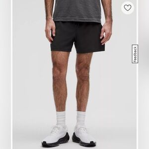 Men’s black Lululemon pace breaker shorts lined!
